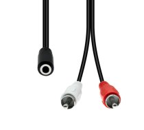 3-Pin to 2 x RCA Cable F-M