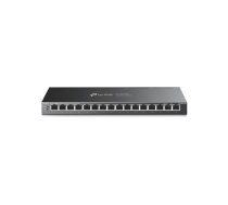 TP-Link TL-SG116P tīkla pārslēgs Nepārvaldīts Gigabit Ethernet (10/100/1000) Melns