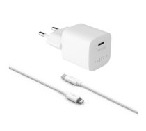 Fixed | Mini USB-C Travel Charger USB-C/Lightning Cable