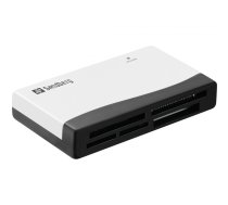 Sandberg Multi Card Reader karšu lasītājs USB Melns, Balts