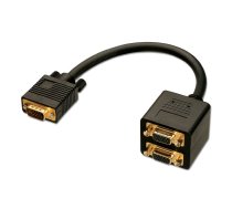 Lindy 41214 VGA kabelis 0,18 m VGA (D-Sub) Melns