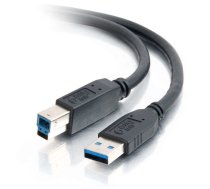 C2G 1m USB 3.0 USB kabelis USB A USB B Melns