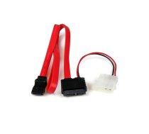 StarTech.com SLSATAF20 SATA kabelis 0,508 m SATA 13-pin SATA 7-pin + Molex (4-pin) Sarkans