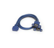 StarTech.com USB3SPNLAFHD kabeļu spraudņu pāreja 2 x USB A IDC Zils