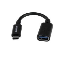 StarTech.com USB31CAADP USB kabelis 0,15 m USB 3.2 Gen 1 (3.1 Gen 1) USB C USB A Melns