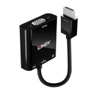 Lindy 38285 video kabeļu aksesuārs 0,1 m HDMI Type A (Standard) VGA (D-Sub) Melns