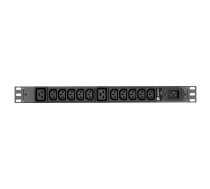 Vertiv Geist rPDU, basic, 1U, input C20 230V 16A, outputs (10)C13 | (2)C19 energosadales vienība, PDU 12 Maiņstrāvas izvade (-s)