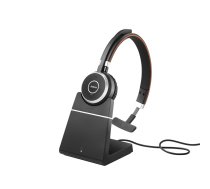 Jabra Evolve 65 Austiņas Vadu & Bezvadu Zvani / mūzika Micro-USB Bluetooth Uzlādes statīvs Melns