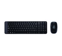 Logitech Wireless Combo MK220 tastatūra Pele iekļauta RF Bezvadu Krievu Melns