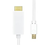 ProXtend MDP1.2-HDMI-003W video kabeļu aksesuārs 3 m Mini DisplayPort Balts