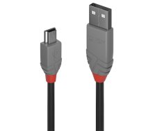 Lindy 36720 USB kabelis 0,2 m USB 2.0 USB A Mini-USB B Melns