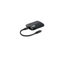 Adapteris Gembird USB-C Type-C Male - 2 x HDMI Female 4K Black