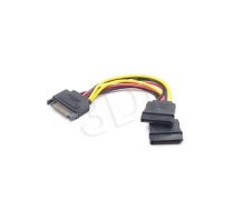 Gembird cable power SATA 15 pin - 2x SATA HDD - straight