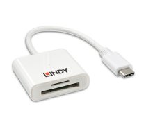 Lindy 43185 karšu lasītājs USB 3.2 Gen 1 (3.1 Gen 1) Type-C Balts