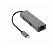 I/O ADAPTER USB-C TO LAN RJ45/USB HUB A-CMU3-LAN-01 GEMBIRD