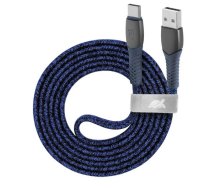 CABLE USB-C TO USB2.0 1.2M/BLUE PS6102 BL12 RIVACASE