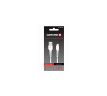 Swissten Basic Fast Charge 3A Lightning (MD818ZM/A) Datu un Uzlādes Kabelis 1m Balts