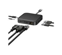 Hyper | HyperDrive USB4 8K/Dual 4K Mobile Dock with 100W PD Power Pass-thru | Ethernet LAN (RJ-45) ports 1 | DisplayPorts quanti
