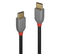 Lindy 36870 USB kabelis 0,5 m USB 2.0 USB C Melns, Pelēks