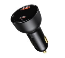 Baseus Superme Car charger USB USB-C 100W + USB-C cable (black)