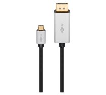 Goobay | USB-C to DisplayPort Adapter Cable | Silver/Black | Type-C | DisplayPort | USB-C to DisplayPort | 2 m