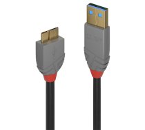 Lindy 36768 USB kabelis 3 m USB 3.2 Gen 1 (3.1 Gen 1) USB A Micro-USB B Melns