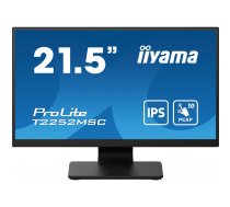 iiyama ProLite T2252MSC-B2 monitori 54,6 cm (21.5") 1920 x 1080 pikseļi Full HD LCD Skārienjūtīgais ekrāns Melns