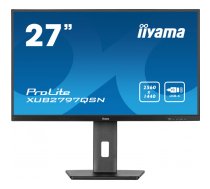 iiyama ProLite XUB2797QSN-B1 monitori 68,6 cm (27") 2560 x 1440 pikseļi Wide Quad HD LED Melns