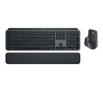 Logitech MX Keys S Combo tastatūra Pele iekļauta RF bezvadu sakari + Bluetooth QWERTZ Vācu Grafīts