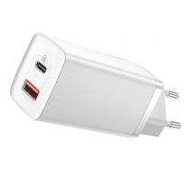 Baseus Wall Quick Charger GaN2 Lite 65W USB + USB-C QC4+ PD3.0 SCP FCP AFC  White