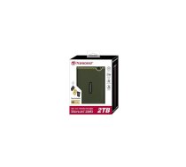 External HDD|TRANSCEND|StoreJet|2TB|USB 3.0|Colour Green|TS2TSJ25M3G