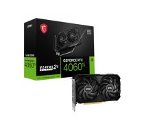 MSI GEFORCE RTX 4060 TI VENTUS 2X BLACK 16G OC video karte NVIDIA 16 GB GDDR6