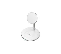 Magnetic Wireless Charger with Stand CHOETECH, 2in1, 15W, white