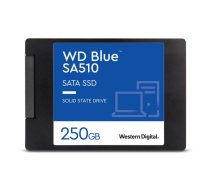 SSD|WESTERN DIGITAL|Blue SA510|250GB|SATA 3.0|Write speed 440 MBytes/sec|Read speed 555 MBytes/sec|2,5"|TBW 100 TB|MTBF 1750000