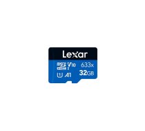 Lexar | Memory card | LMS0633032G-BNNNG | 32 GB | microSDHC | Flash memory class UHS-I Class 10 | Adapter