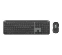 Logitech MK950 Signature Slim tastatūra Pele iekļauta Birojs RF bezvadu sakari + Bluetooth QWERTY US International Grafīts
