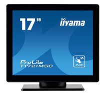 iiyama ProLite T1721MSC-B2 monitori 43,2 cm (17") 1280 x 1024 pikseļi SXGA LED Skārienjūtīgais ekrāns Galda virsma Melns