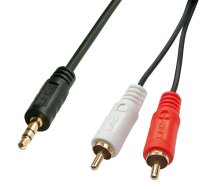 Lindy 35682 audio kabelis 3 m 2 x RCA 3.5mm Melns
