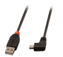 Lindy 31970 USB kabelis 0,5 m USB 2.0 USB A Mini-USB B Melns