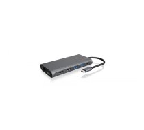 ICY BOX IB-DK4050-CPD Vadu USB 3.2 Gen 1 (3.1 Gen 1) Type-C Antracīts