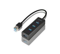 Axagon HUE-S2B interfeisa centrmezgls USB 3.2 Gen 1 (3.1 Gen 1) Type-A 5000 Mbit/s Melns