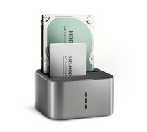 Axagon AXG ADSA-DC - Docking- und Kopierstation 2x 2.5''/3.5'' SATA USB 3.0 - Digital/Daten USB 3.2 Gen 1 (3.1 Gen 1) Type-A Pel
