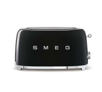 Smeg TSF02BLEU Toaster, 4 slice, black, metal body