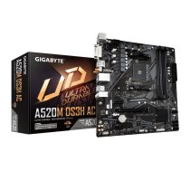 GIGABYTE A520M DS3H AC mātes plate AMD A520 Ligzda AM4 mikro ATX