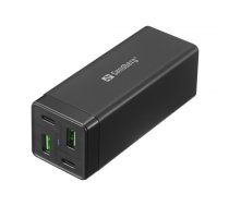 Sandberg 4in1 Charger 2xUSB-C 2xUSB 65W strāvas adapteris & pārveidotājs Iekštelpas Melns