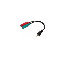 Kabelis Gembird 3.5 mm audio + microphone adapter Black