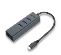 i-tec Metal C31METALG3HUB interfeisa centrmezgls USB 3.2 Gen 2 (3.1 Gen 2) Type-C 5000 Mbit/s Pelēks