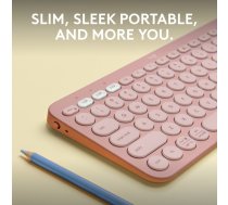 Logitech Pebble Keys 2 K380s tastatūra RF bezvadu sakari + Bluetooth QWERTY US International Rozā