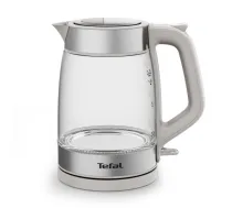 Tefal Glass Kettle KI605B30 elektriskās tējkanna 1,7 L 2200 W Pelēks, Sudrabs, Caurspīdīgs [#1550214]