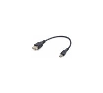 Kabelis Gembird OTG USB Female - MicroUSB Male 0.15m Black